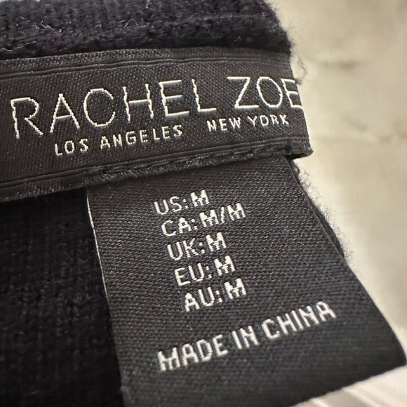 Rachel Zoe Black V-Neck Sweater with Silver Bow Details - Picture 7 of 7